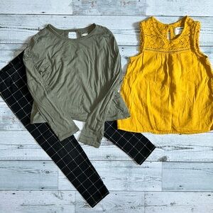 Girls Old Navy size 6/7 outfit bundle of 3 items! Leggings and 2 tops